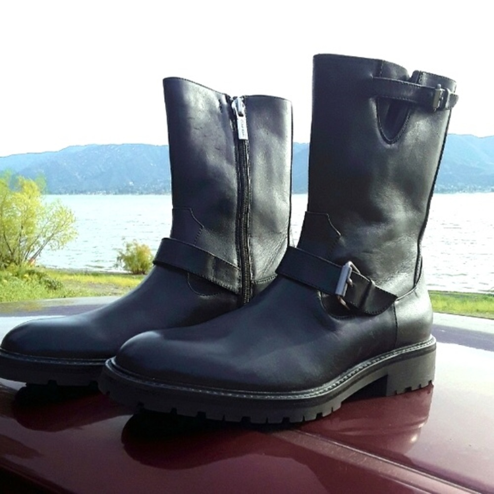 Calvin Klein Moto/Biker Boots NWOB